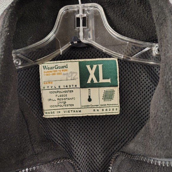 Honda Men's Fleece Mechanic Jacket Motor Sport Black XL Vintage - Picture 3 of 9